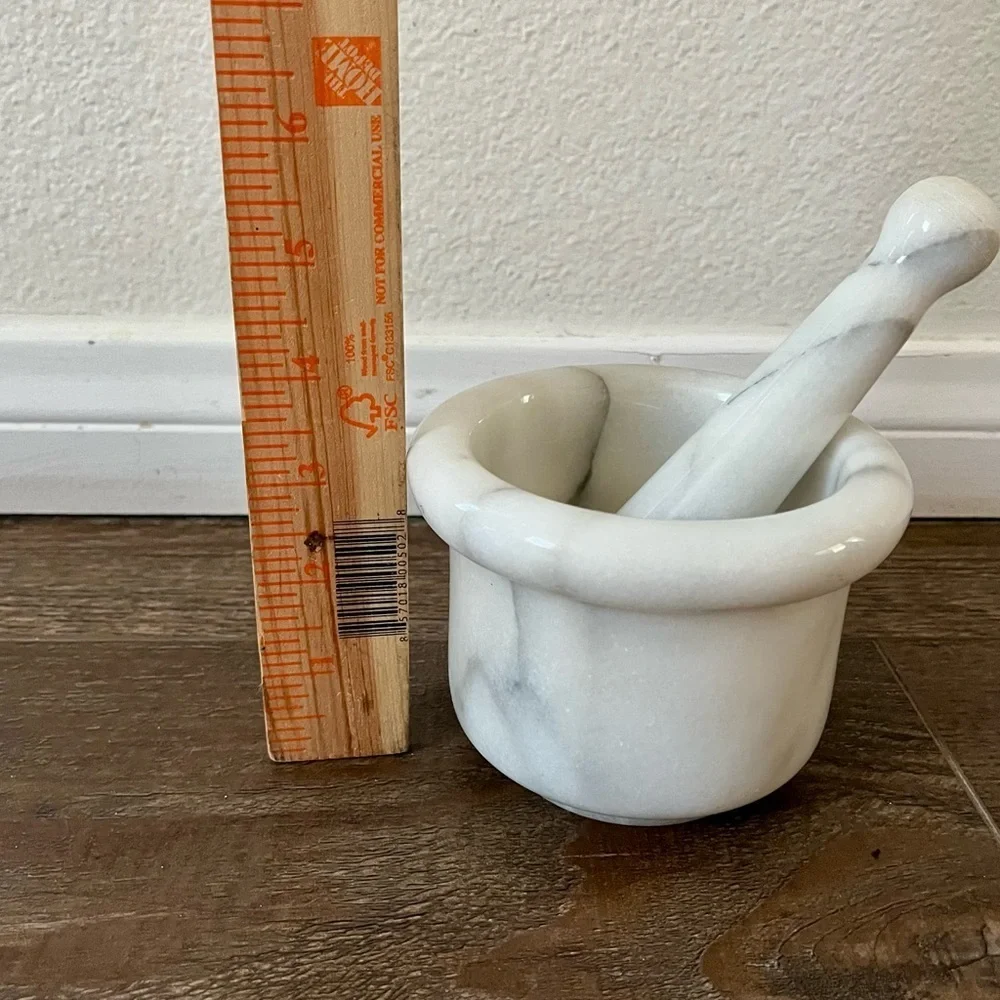 White Marble Mortar and Pestle